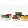 Set Makan Malam Stoneware Single Glaze - pelbagai warna